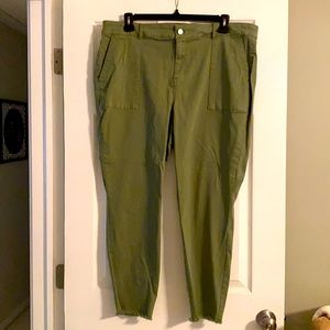 Loft Cargo Khaki Green Jeans Sz 20